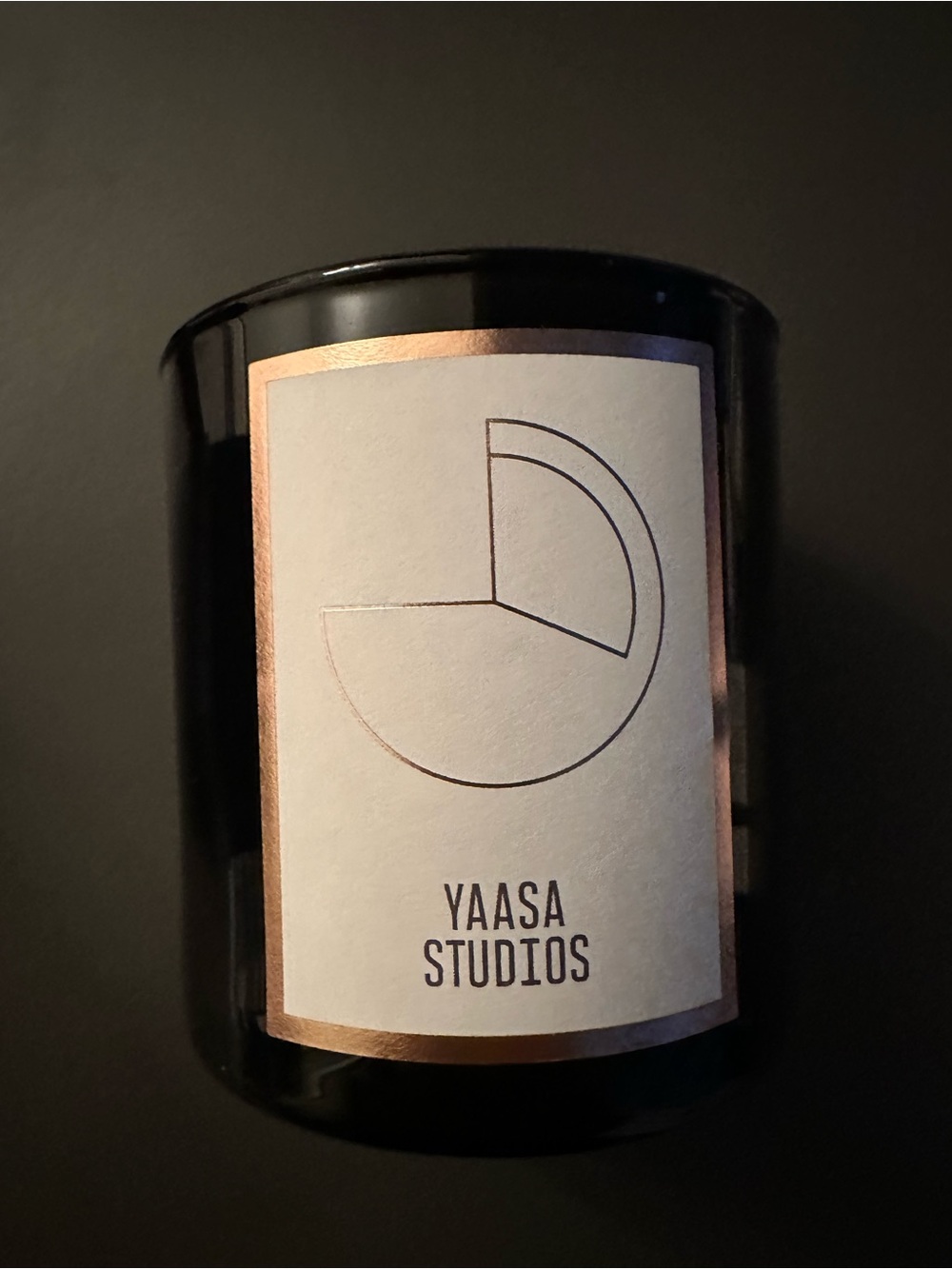 Yaasa Studios - Three Forty Five Scented Candle - Black Glass Candle (Unused)